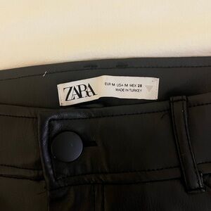 Black leather Zara pants